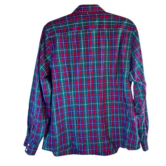 Y2K Preppy Core Plaid Button-Up | Land's End Supima Cotton L 18 - Picture 3 of 3